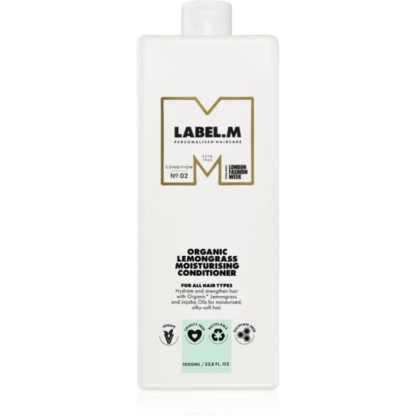 label.m label.m Organic Lemongrass Moisturising Conditioner дълбоко хидратиращ балсам с лимон и лимонова трева 1000 мл.