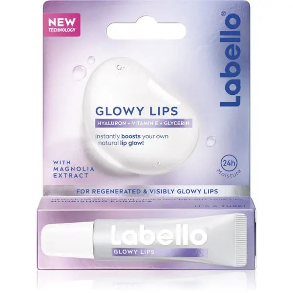Labello Labello Glowy Lips хидратиращ балсам за устни с хиалуронова киселина 10 мл.
