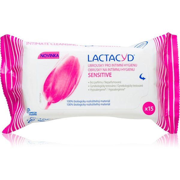 Lactacyd Lactacyd Sensitive кърпички за интимна хигиена 15 бр.