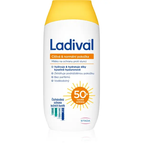 Ladival Ladival Sensitive and Normal Skin защитно мляко против слънчеви лъчи SPF 50+ 200 мл.