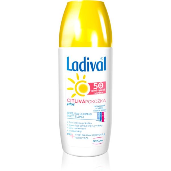 Ladival Ladival Sensitive Plus прозрачен защитен спрей против стареене на кожата за чувствителна кожа SPF 50+ 150 мл.
