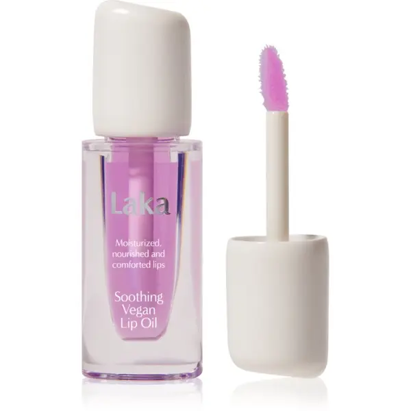 Laka Laka Soothing Vegan Lip Oil масло от нар с успокояващ ефект цвят Calming Purple 4.5 мл.