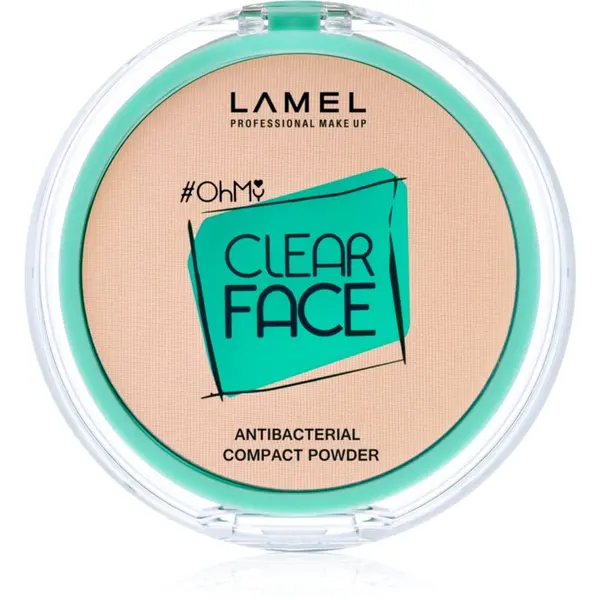 LAMEL LAMEL OhMy Clear Face компактна пудра с антибактериална добавка цвят 401 Light Natural 6 гр.