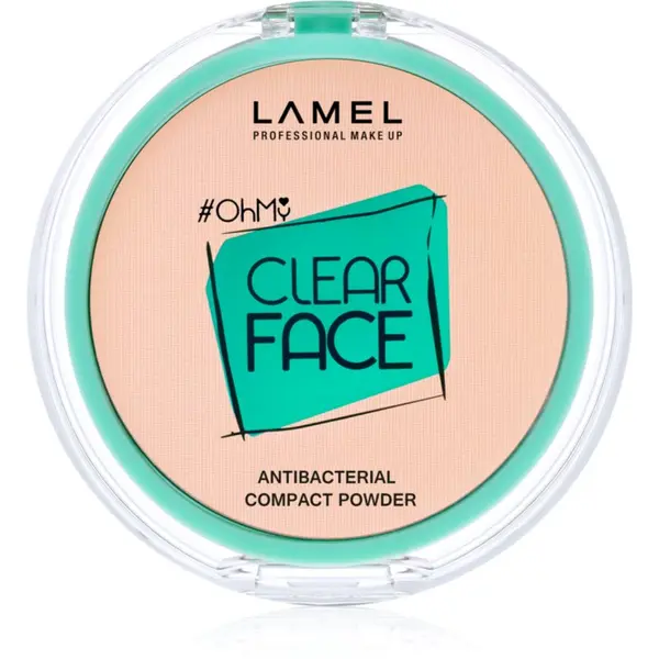 LAMEL LAMEL OhMy Clear Face компактна пудра с антибактериална добавка цвят 403 Rosy beige 6 гр.