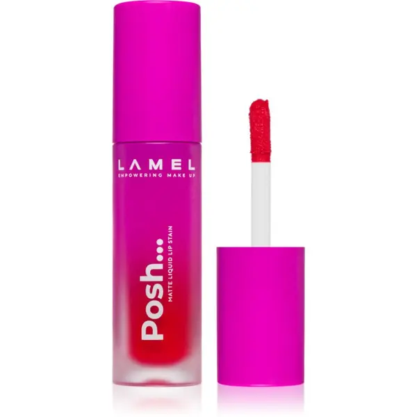 LAMEL LAMEL Posh Matte Liquid Lip Stain дълготрайно матово течно червило цвят №406 Ruby Red 4 гр.