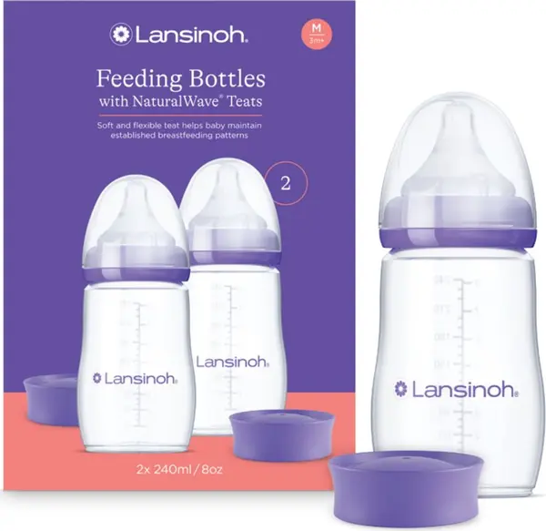 Lansinoh Lansinoh NaturalWave бебешко шише Medium 2x240 мл.