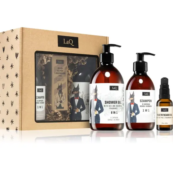 LaQ LaQ Doberman подаръчен комплект за тяло и лице за мъже