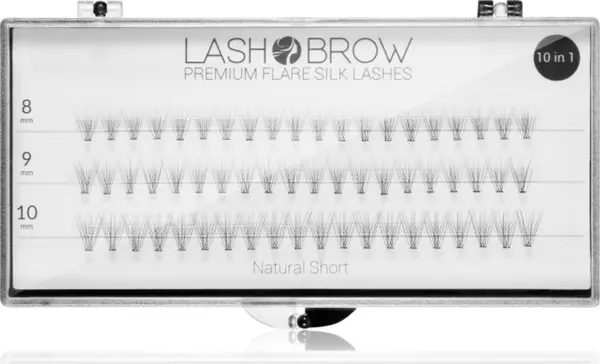 Lash Brow Lash Brow Premium Flare Silk Lashes изкуствени мигли Natural Short 1 бр.