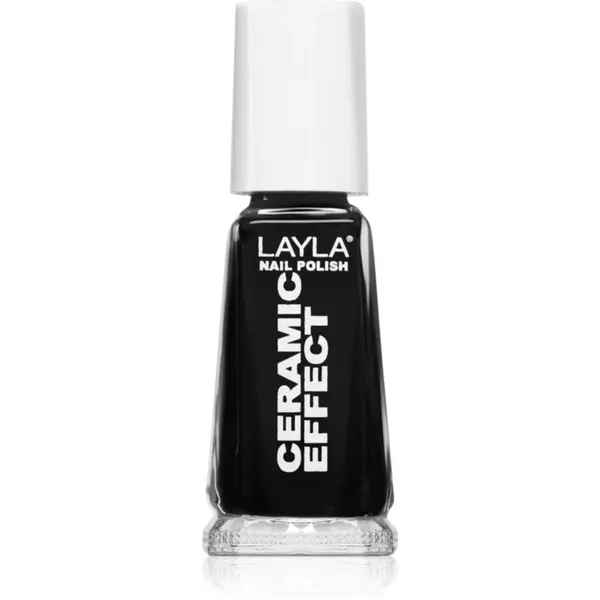 Layla Cosmetics Layla Cosmetics Ceramic Effect лак за нокти цвят N.31 Pure Black 10 мл.