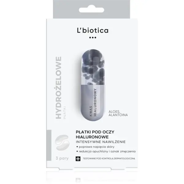 L’biotica L’biotica Eye Patches Hyaluronic интензивна хидратираща маска за околоочната област 3x2 бр.