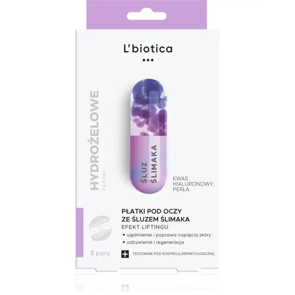 L’biotica L’biotica Eye Patches Rejuvenating изглаждата маска за околоочната зона с екстракт от охлюв 1 бр.