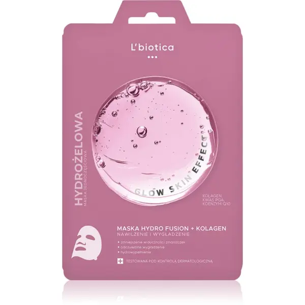 L’biotica L’biotica PGA Hydro Fusion + Collagen интензивна хидрогелна маска с изглаждащ ефект 1 бр.