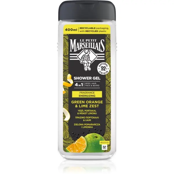 Le Petit Marseillais Le Petit Marseillais Green Orange & Lime Zest душ гел 4 в 1 за мъже 400 мл.