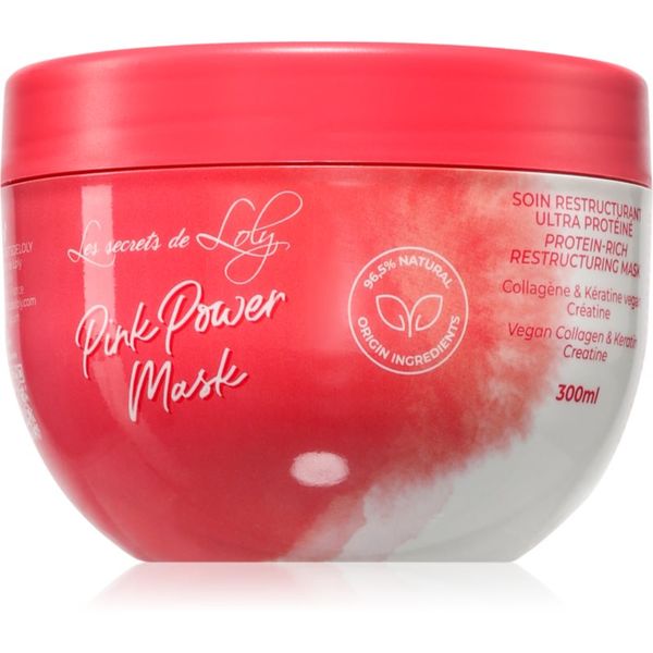 Les Secrets De Loly Les Secrets De Loly Pink Power Mask възстановяваща маска за чуплива и къдрава коса 300 мл.