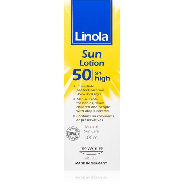 Linola Linola Sun Lotion SPF50 крем за загар за суха към атопична кожа 100 мл.