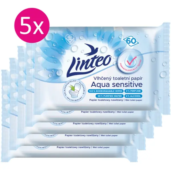 Linteo Linteo Aqua Sensitive влажна тоалетна хартия