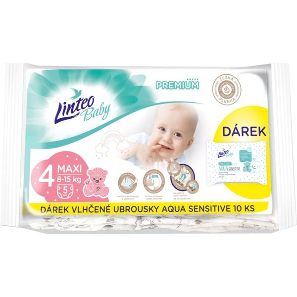 Linteo Linteo Baby Premium Maxi еднократни пелени 8-15kg 5 бр.