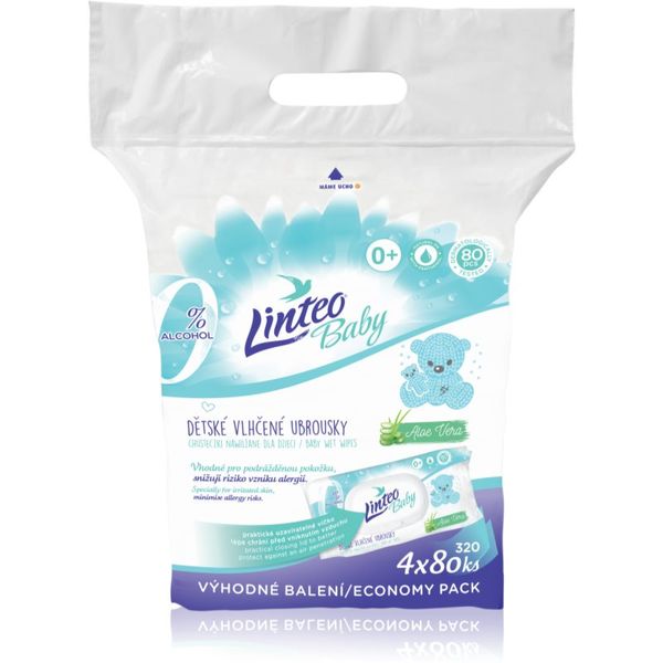 Linteo Linteo Baby Pure & Fresh нежни мокри кърпички за бебета големи опаковки 4x80 бр.