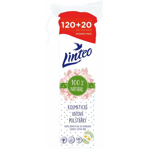 Linteo Linteo Natural Cotton Pads памучни подложки 140 бр.