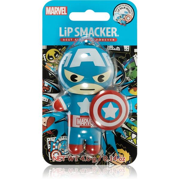 Lip Smacker Lip Smacker Marvel Captain America балсам за устни вкус Red, White & Blue-Berry 4 гр.