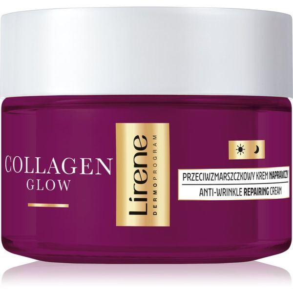 Lirene Lirene Collagen Glow 70+ регенериращ крем против бръчки за подхранване на кожата на лицето и поддържане на естествената хидратация 50 мл.
