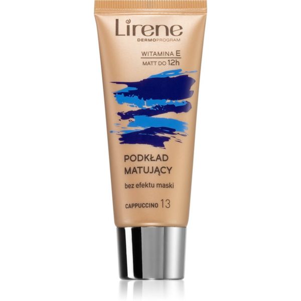Lirene Lirene Nature Matte матиращ флуид фон дьо тен за дълготраен ефект цвят 13 Capuccino 30 мл.