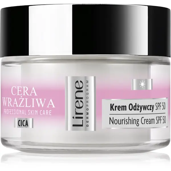 Lirene Lirene Sensitive skin хидратиращ крем за чувствителна кожа на лицето SPF 50 50 мл.
