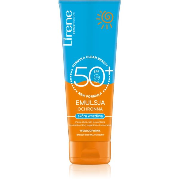 Lirene Lirene Sun успокояваща защитна емулсия за чувствителна кожа на лицето SPF 50+ 120 мл.