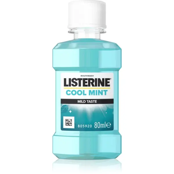 Listerine Listerine Cool Mint Mild Taste вода за уста без алкохол вкус Cool Mint 80 мл.