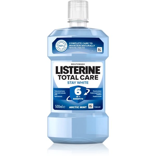 Listerine Listerine Stay White вода за уста с избелващ ефект вкус Arctic Mint 500 мл.