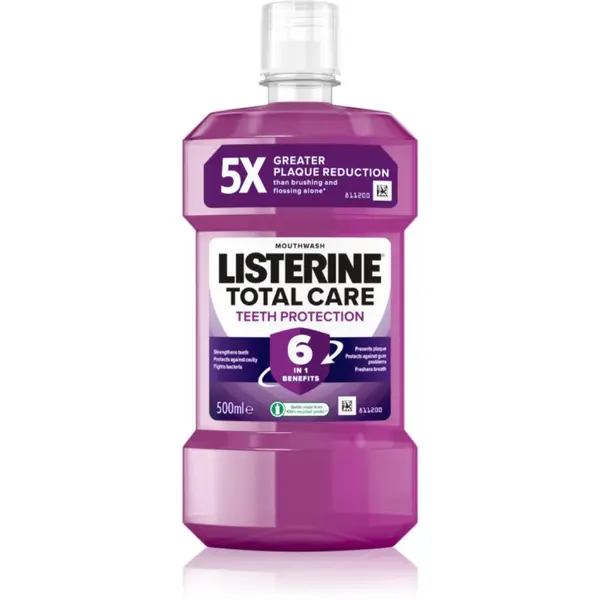 Listerine Listerine Total Care Teeth Protection вода за уста за цялостна защита на зъбите 6 в 1 500 мл.
