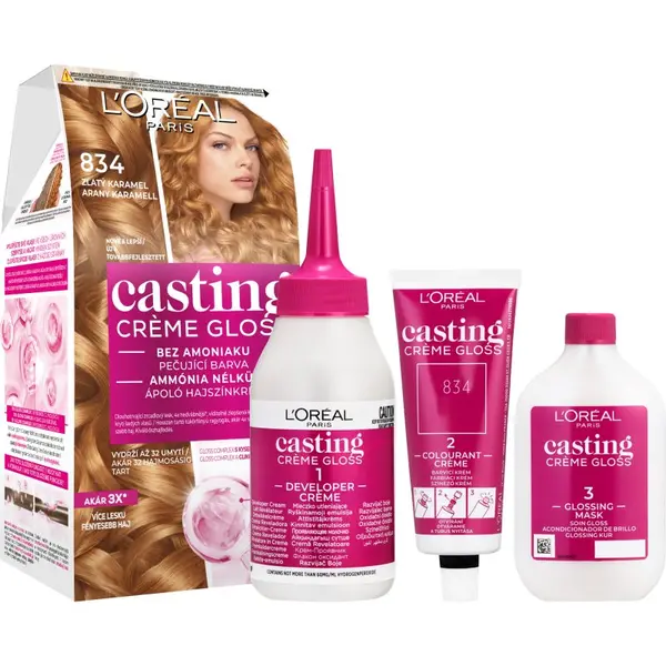 L’Oréal Paris L’Oréal Paris Casting Creme Gloss боя за коса цвят 834 Golden Caramel 1 бр.