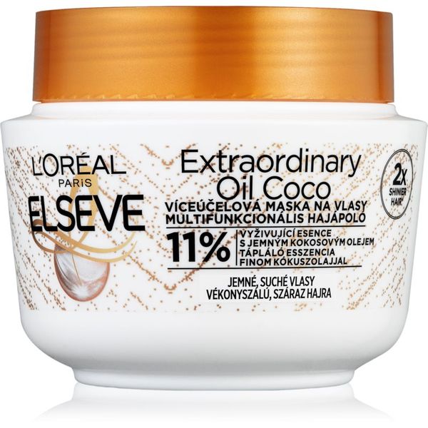 L’Oréal Paris L’Oréal Paris Elseve Extraordinary Oil Coconut подхранваща маска за нормална към суха коса с кокосово олио 300 мл.