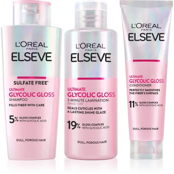 L’Oréal Paris L’Oréal Paris Elseve Glycolic Gloss комплект За коса