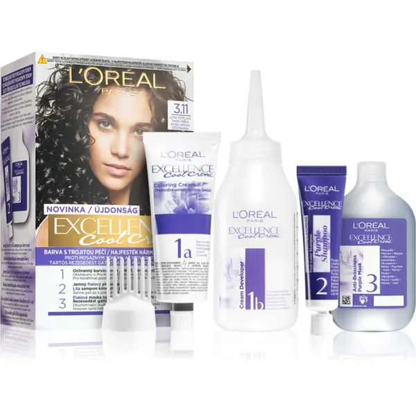 L’Oréal Paris L’Oréal Paris Excellence Cool Creme боя за коса цвят 3.11 Ultra Ash Dark Brown 1 бр.