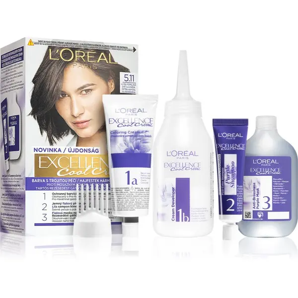 L’Oréal Paris L’Oréal Paris Excellence Cool Creme боя за коса цвят 5.11 Ultra Ash Light Brown 1 бр.
