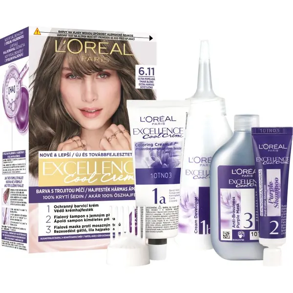 L’Oréal Paris L’Oréal Paris Excellence Cool Creme боя за коса цвят 6.11 Ultra Ash Dark Blond 1 бр.
