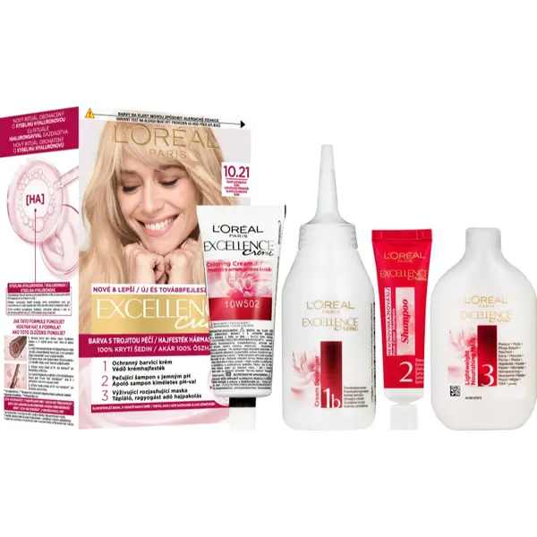 L’Oréal Paris L’Oréal Paris Excellence Creme боя за коса цвят 10.21 Very Light Pearl Blonde 1 бр.