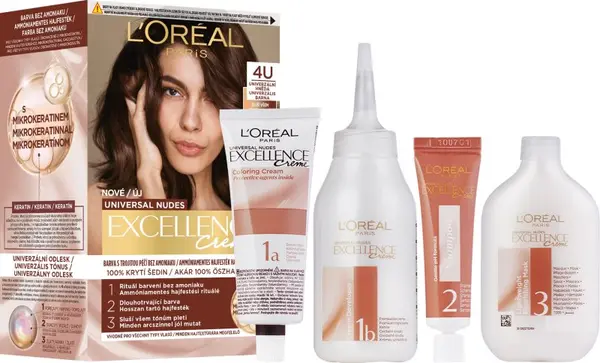 L’Oréal Paris L’Oréal Paris Excellence Universal Nudes перманентната боя за коса цвят 4U 1 бр.