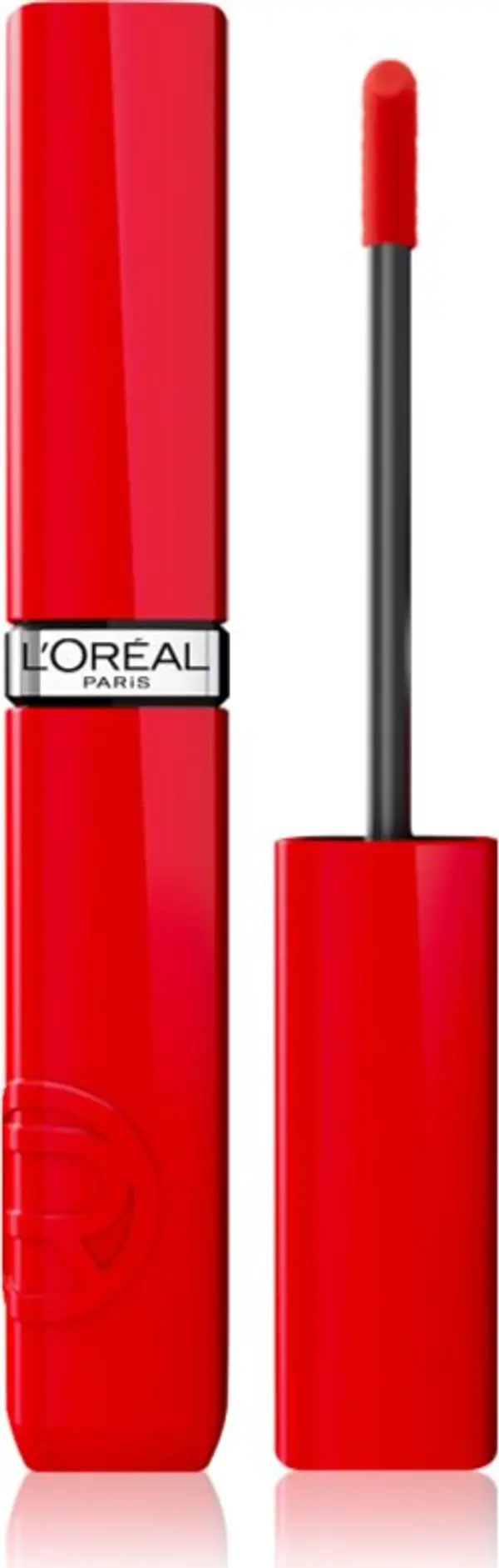 L’Oréal Paris L’Oréal Paris Infaillible Laque Resistance дълготрайно течно червило придаващ хидратация и блясък цвят 410 Rouge Poppy 4.3 мл.