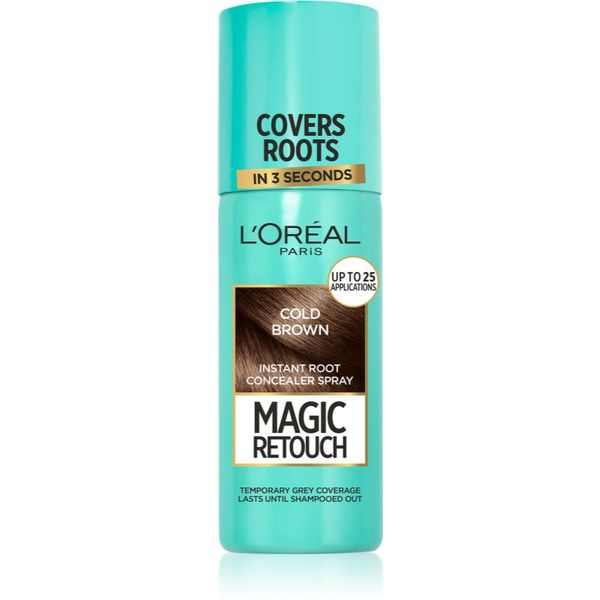 L’Oréal Paris L’Oréal Paris Magic Retouch спрей за мигновено прикриване на израснала коса цвят Cold Brown 75 мл.