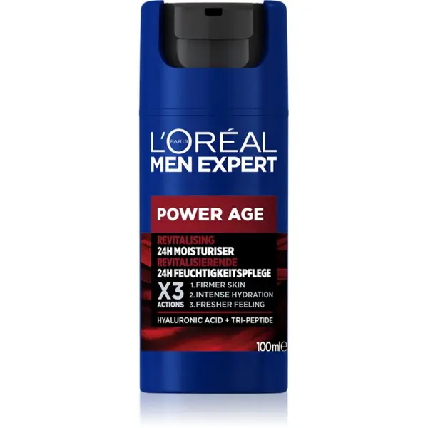 L’Oréal Paris L’Oréal Paris Men Expert Power Age ревитализиращ крем с хиалуронова киселина за мъже 100 мл.