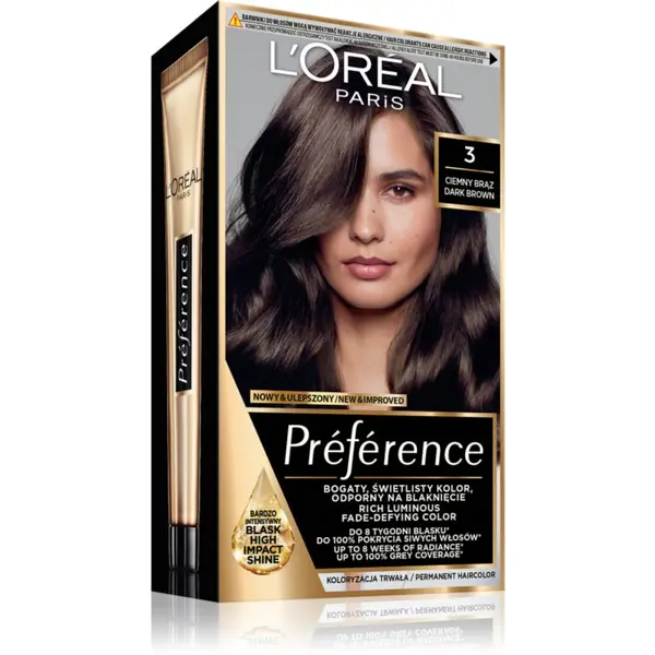 L’Oréal Paris L’Oréal Paris Préférence боя за коса цвят 3 Brasilia 1 бр.