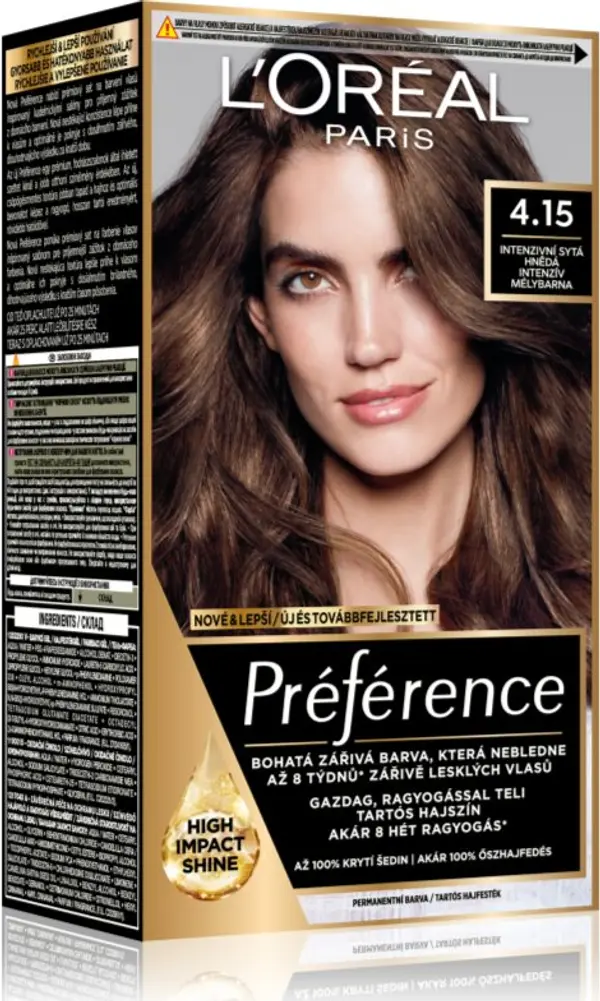 L’Oréal Paris L’Oréal Paris Préférence боя за коса цвят 4.15 Intense Deep Brown 1 бр.