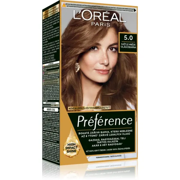 L’Oréal Paris L’Oréal Paris Préférence боя за коса цвят 5.0 Light Brown 1 бр.