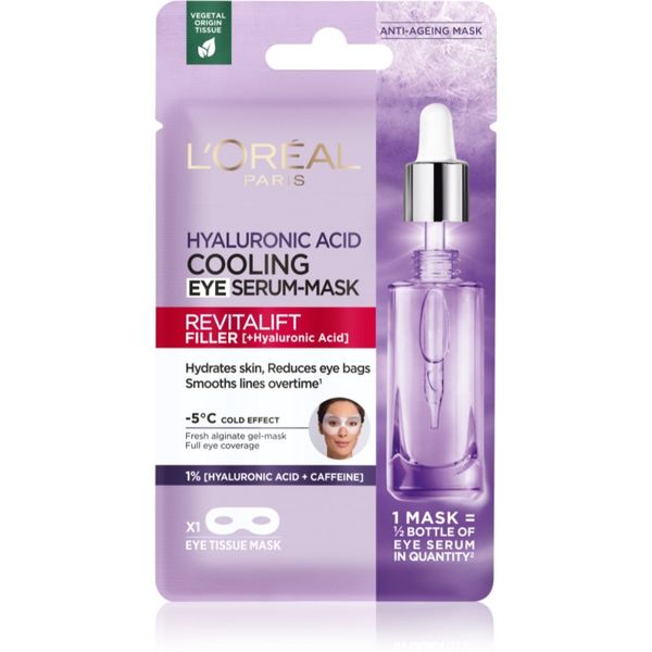 L’Oréal Paris L’Oréal Paris Revitalift Filler платнена маска с озаряващ и хидратиращ ефект за очи 11 гр.
