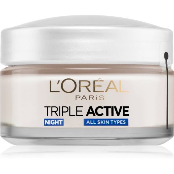 L’Oréal Paris L’Oréal Paris Triple Active Night нощен хидратиращ крем за всички типове кожа на лицето 50 мл.