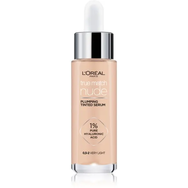 L’Oréal Paris L’Oréal Paris True Match Nude Plumping Tinted Serum серум да уеднакви цвета на кожата цвят 0.5-2 Very Light 30 мл.