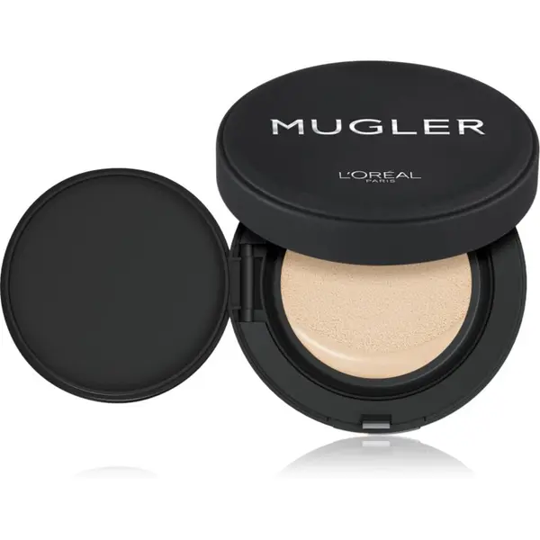L’Oréal Paris L’Oréal Paris x Mugler дълготраен компактен фон дьо тен за пълно покритие цвят 02 Rosy Light / Illusion 2 23 мл.