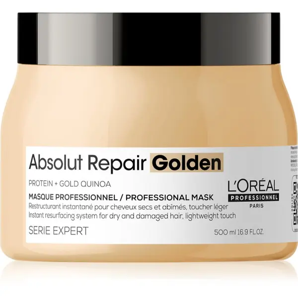 L’Oréal Professionnel L’Oréal Professionnel Serie Expert Absolut Repair Golden регенерираща маска за суха и увредена коса 500 мл.